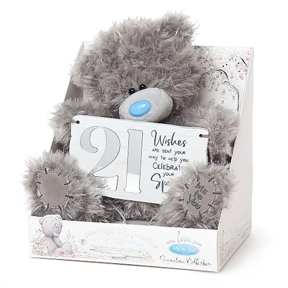 9" Holding 21st Birthday Plaque Me to You Bear Extra Image 1